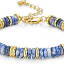 SNGIA Colorful Gold Rainbow Bracelets for Women, Stack Bangle Beaded Stone Jewelry Accessories Set for Woman, Trendy Fashion Jewelry Gifts