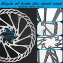 Bike Hydraulic Disc Brake Set with 160mm Rotors,For Mountain Bike e-Bike Fat Bike Road Bike(Right Front Brake& Left Back Brake)(Black)