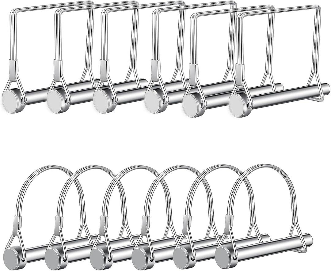 3 x Trailer Pin,SpzcdZa 12pcs Pto Pin Shaft Locking Pin 1/4 pin Hitch pin Wire Lock Pin Safety Coupler Pin 1/4" x 2-3/4"for PTO,Farm,Lawn,Hitches,and Garden(Silver)-6Pcs Square &6Pcs Arched Pins 3 x Trailer Pin,SpzcdZa 12pcs Pto Pin Shaft Locking Pin 1/4 pin Hitch pin Wire Lock Pin Safety Coupler Pin 1/4" x 2-3/4"for PTO,Farm,Lawn,Hitches,and Garden(Silver)-6Pcs Square &6Pcs Arched Pins