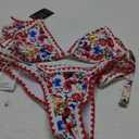 BIKINX Womens Swimsuits Sexy Thong Micro Bikini Ditsy Floral Two Piece Sets Bathing Suit Color Block Bandeau Swim Top 0-2