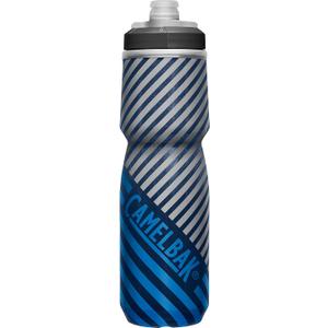 CamelBak Podium Chill Outdoor Water Bottle 24oz, Navy/Blue Stripe | Keeps Water Cold Longer on Hot Rides, Secure Fit in Most Bike Cages, Effortless Hydration When It Counts