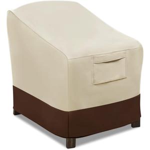 Vailge Patio Chair Covers, Lounge Deep Seat Cover, Heavy Duty and Waterproof Outdoor Lawn Patio Furniture Covers (1 pack-Medium Beige & Brown)