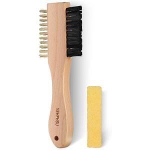2-Piece Suede Brush and Suede Eraser, Suede Cleaner Kit, Suede Brush for Shoes Effectively Solves Stubborn Stains on Soft Bristle Shoes