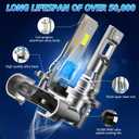 Light Bulbs for Chevrolet Traverse 2009-2012,6-Pack | 9005 High Beam, H11 Low Beam and Fog Lights, 6500K White, 55W with Fan