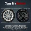 Spare Tire Kit Compatible with 2017-2026 Tesla Model S - Includes 18x4 Rim, 145/85R18 Spare Wheel, 27.7” Rolling Diameter, Includes car Jack kit and tire Carrying Case