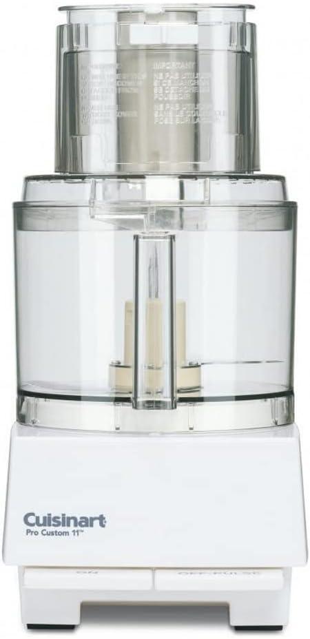 Cuisinart Cup Pro Custom 11 Food Processor With 625 Watt Motor And Extra Large Feed Tube allows For Whole Fruit And Vegetables, Additional Accessories Included For Even More Versatility, White