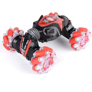 2.4G Inductive Gesture Car, Remote Control Deformation Car, Double-Sided Twisting Car, Stunt Drift Car, Climbing Off-Road Car, Long-Lasting Battery Life (Red)