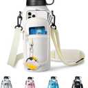 RRegeny Water Bottle Holder with Strap for Hydroflask 32oz 40oz, Carrier Sling Bag with Phone Pocket Water Bottle Sleeve for Men Women Hiking Camping Travelling