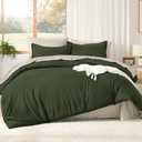 Litanika Comforter King Size Set Olive - 7 Pieces Bed in a Bag King Beddding Comforter Sets, Plain Lightweight Bed Set with Comforter, Sheets, Pillowcases & Shams