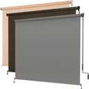 Outdoor Roller Shade, Exterior Cordless Patio Roll Up Blinds, Cordless Shade Cloth Roll Blinds for Porch Gazebo Pergola Balcony Backyard (4' W x 6' H, Grey)