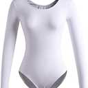 DANSHOW Women Long Sleeve Dance leotards for Ballet Adult lady Train top XS
