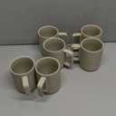 E-Liu Porcelain Tea Mugs Coffee Mug Set, Large 15 Ounces Cups for Coffee, Tea, Cocoa, and Mulled Drinks, Set of 6, Unglazed (Natural)