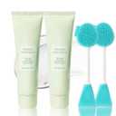 Purifying Exfoliating Gel with Face Washing Brush, Exfoliating Face Wash, Deep Cleansing Peeling Gel for the Whole Body, Facial Scrub Exfoliator, Oil & Dirt Cleanser for All Skin Types (2PCS)