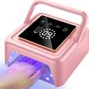 UV Nail Lamp 108W, UV Light for Gel Nail Polish, Cordless LED Nail Lamp with 36 Beads & Touch Display, Nail Light with 4 Timer Mode & Auto Sensor, Fast Curing Nail Dryer for Salon & Home (Pink)