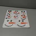 4 x 63pcs Snowman Face Stickers for Crafts Cute Christmas Ornaments Vinyl Snow Man Face Decals Xmas Winter Holiday Stickers for Window Glass Cups Balls Jars Wall Party Supplies Home Decoration(face63)