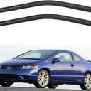 Window Visors Rain Guards for 2006-2011 Honda Civic Coupe, Out-Channel Window Vent Wind Deflectors Visors Shades for 06 07 08 09 10 11 Civic 2Door