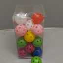 Plastic Golf Balls Practice Limited Flight Golf Training Ball Hollow Swing Practice Indoor Golf Balls with Mesh Drawstring Bag for Backyard Driving Range or Outdoor (Multicolor, 26 Pcs)