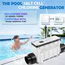 IC40 Salt Cell Saltwater Chlorine Generator, Replacement Cell Compatible with Pentair IC40, EC-520555 Salt Chlorinator System for Inground Pools Up to 40,000 Gallons