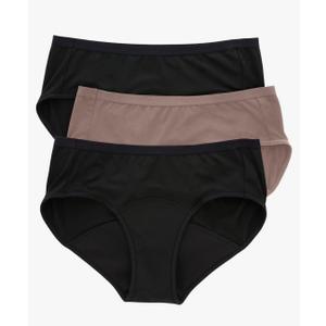 Hanes Comfort, Women's Period Underwear, Moderate Leaks Protection, Washable Hipster Panties, 3-Pack 14