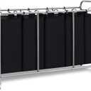 STORAGE MANIAC 5 Section Laundry Sorter, 5 Bins Rolling Separator Laundry Basket, Dirty Clothes Hamper Divider with Heavy Duty Rolling Lockable Wheels, Large Clothes Organizer Cart, Black