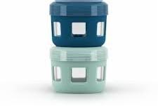 Ello Duraglass 4 Ounce Glass Condiment Container Set of 2