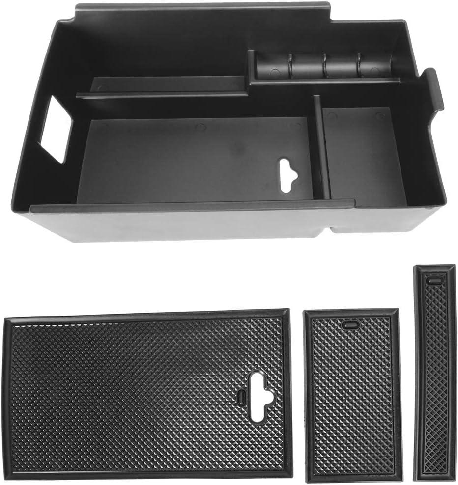auovo Center Console Organizer Tray for Chevy Equinox Accessories 2018 2019 2020 2021 2022 2023 2024 Storage Box Secondary Armrest Glove Box Divider-Black