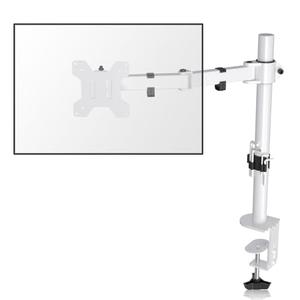 Suptek Single Monitor Arm Desk Mount Fully Adjustable Monitor Stand for 1 / One Screen up to 13" to 32" Extra Tall 15.75 inch Pole,VESA 75x75mm or 100x100mm,White (MD9421W)
