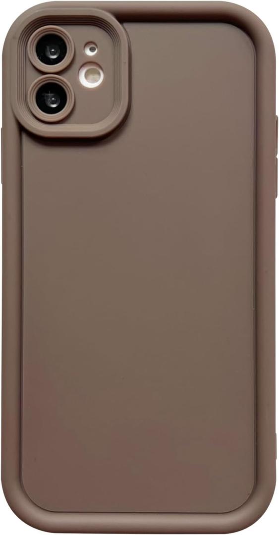 Puxicu Slim Case for iPhone 11, Enhanced Camera Protection, Shockproof Skin-Friendly Touch Soft Case Cover for iPhone 11 Phone 6.1 inch, Coffee (Coffce)