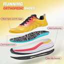 Men's Orthopedic Road Running Shoes: Comfortable Casual Arch Support Plantar Fasciitis Walking Sneakers for Flat Feet, Orthotic Outdoor Gym Work Sports Tennis Shoes for Foot and Heel Pain Relief (11, W3-yellow)