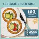 Wasa Sesame and Sea Salt Crisp Creations, 8.3 oz. (Pack of 8), Large Round Toppable Crackers Made With Real Sea Salt for Snacking and More, Wholesome Oven Baked Crackers With a Hearty Crunch