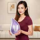 M MEILINXU Cremation Urns for Human Ashes Adult Female & Male, Tear Drop Urn for Ashes for Women & Man, Hand Engraved Angel Wings Urns, Funeral Decorative Urn for Burial, Purple - Large Teardrop
