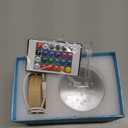 Dinosaur Crystal Ball Lamp, 3D K9 T-Rex, 3.15in USB Powered, 16 Colors Change, Remote Control, Night Light with Wooden Base, Gift Box