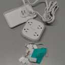 Outlet Cover Extension Cord Flat 6ft, NUTICT Flat Plug Power Strip with 8 Outlets & 3 USB-C & 1 USB-A Port, 13A/1625W, 1440J Surge Protector, Indoor 3 Prong Flat Wall Plug for Tight Spaces, White