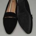Obtaom Women's Pointy Toe Loafer Flat Comfortable Faux Suede Work Shoes,Cute Penny Loafer Slip On Ballet Flat (10, Black)