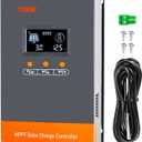 100A MPPT Solar Charge Controller 12V/24V/48V Auto, MPPT Solar Controller 100 Amp w/ LCD Display, Support 12(Max) Solar Regulator Connections in Parallel, Work with Lead-Acid and Lithium Batteries