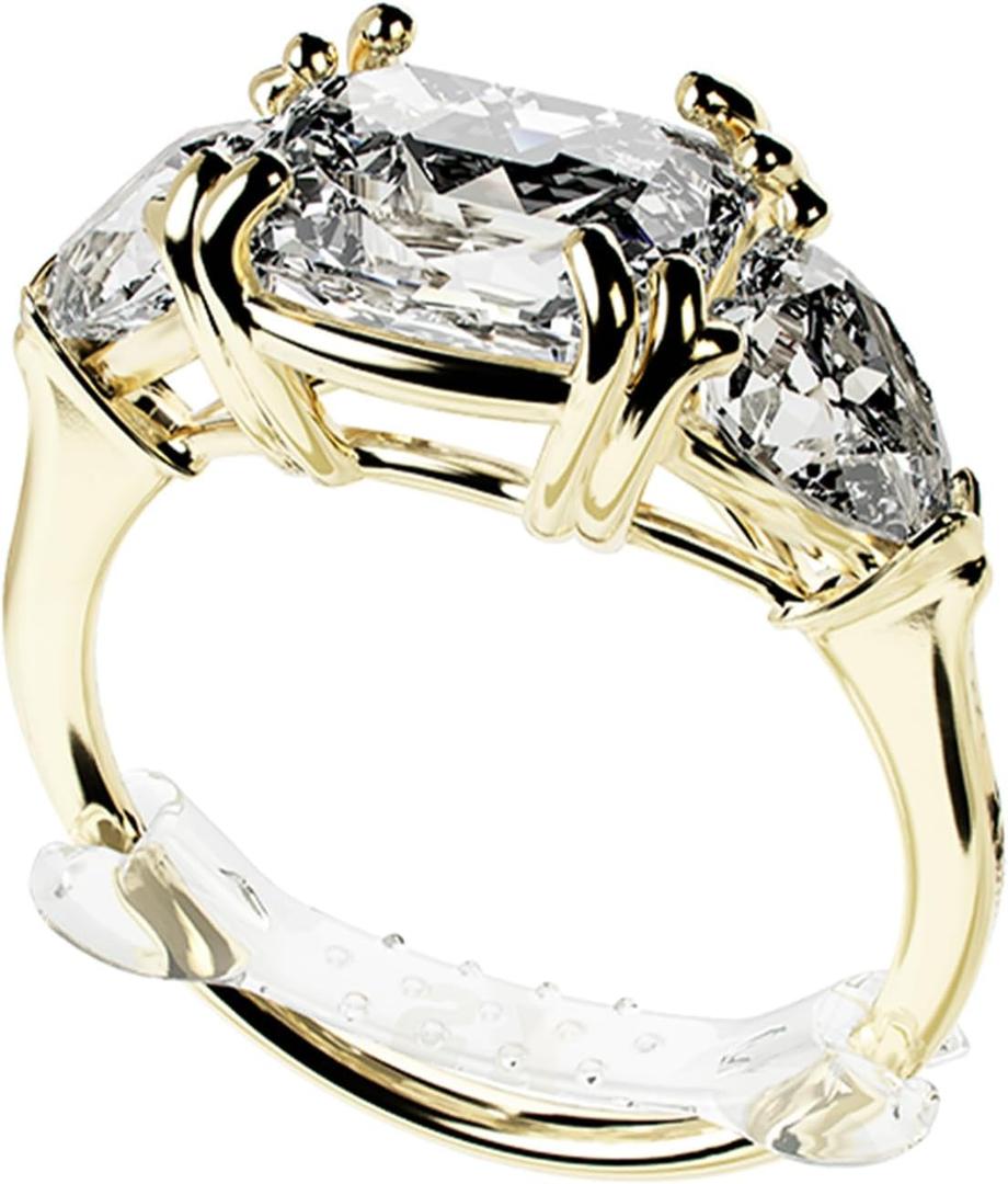 Chrome Cherry Ringo, Invisible Ring Size Adjuster for Loose Rings with 6 Sizes, Clear Ring Band Sizer Guard (NEW VERSION Multi 10-Pack (All Sizes))
