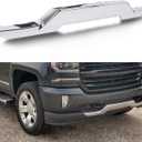 ECOTRIC Front Bumper Skid Plate Compatible with 2016-2019 Chevy Chevrolet Silverado 1500 Replacement For 23243083 GM1044128 Lower Valance Panel Cover Face Impact Bar Chrome