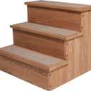 Zoovilla PTR0082212010 Yorkshire Pet Step with Storage, with Storage, Natural Wood, 15.55D x 17.50W x 14.76H
