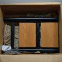 HBTower Step Ladder,Lightweight Aluminum Folding Step Stool with Anti-Slip Wide Pedal,330lbs Capacity Step Ladder for Household,Kitchen,Office - BlackWoodgrain