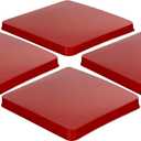 Reston Lloyd Square Gas Stove Burner Cover Set, Set of 4, Red