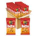 RITZ Bits Cheese and Spicy Queso, Sandwich Crackers Variety Pack, Snacks for Kids and Adults, Lunch Snacks, 12-3 oz Bags, BB 07-03-26