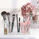 balacoo Lipstick Display Rack: 24 Compartment Acrylic Gloss Organizer Lipstick Organizer Holder Clear Makeup Organizer Case for Lip Gloss Brushes