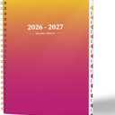 2 x 2026 Monthly Planner - 2 Year Monthly Planner, JAN.2026 to DEC.2027, 8.5" x 11", Large Calendar with Spiral Bound, 24 Coated Tabs,24 Months Perfect for School & Office Schedule, Orange & Pink