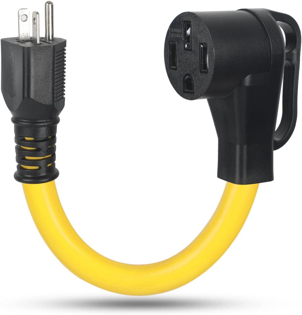 1.5FT NEMA 6-20P to 14-50R EV Charger Power Cord Adapter, ZDHQLHJ 20 Amp 3 Prong 6-20 Male Plug to 50 Amp 4 Prong 14-50 Female Receptacle, 20 Amp to 50 Amp for EV Level 2 Charging