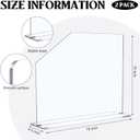 Vesici 2 Pcs Clear Acrylic Sink Splash Guard Freestanding Panel Barrier with Easy Reach Cutaway Kitchen Guard Protective Splatter Barrier for Home Hospital(19" Length, 18" Height, 4.5" Base)