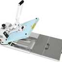 Heat Press 15x15 inch Industrial Quality with Adjustable Pressure, Slide Out Heat Transfer Machine for T-Shirt, Blue