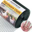 8in x 50ft Green Hardware Cloth 1/2 inch 19Ga PVC Coated Wire Mesh Vinyl Coated Fence, Welded Metal Chicken Wire Fencing Roll, Garden Plant Fencing, for Chicken Coop and Home Improvement