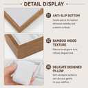 LOYALHEARTDY 30 Grid Watch Jewelry Tray Organizer Wooden Box Organizer Display Tray Watch Bracelet Display Holder with Removable Pillow for Men & Women Storage and Display