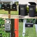 4 inch Adhesive Numbers for Mailbox, Vinyl Reflective Mailbox Number Stickers, 120 Pcs Self Adhesive Number Decals, Pre Spaced Number Signs, for Outside, House, Trash Cans Decal , Cars, Door (Black/White)