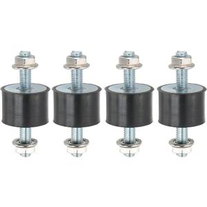 PATIKIL M8 30x15mm Rubber Isolator Mounts, 4 Pcs Rubber Studs Shock Absorber Anti-Vibration Isolation Damping Mounts with Lock Nuts for Motor, Air Compressor, Engines (61mm Height)